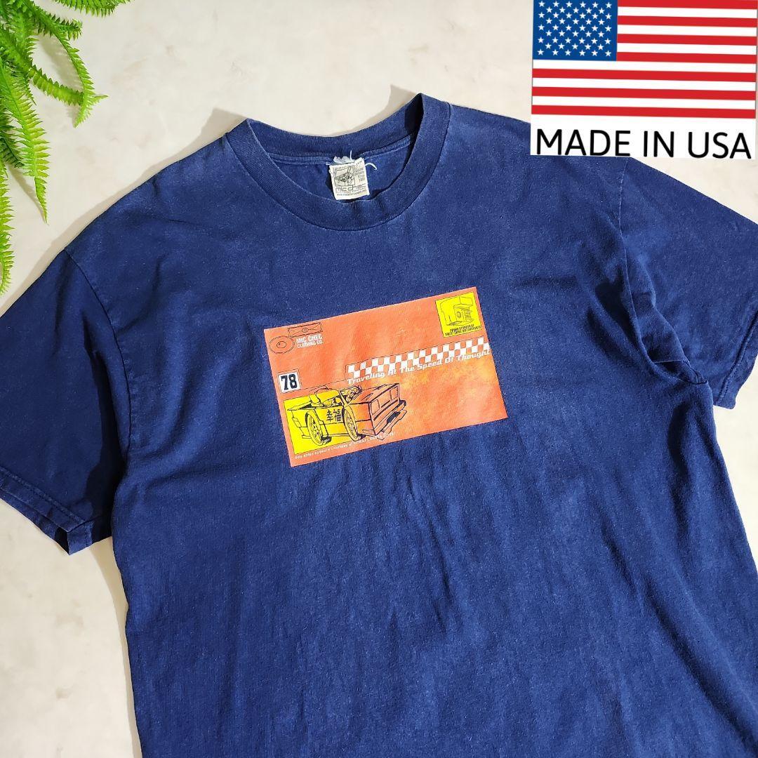 90s USA製 MIC CHEC レーシング風プリント Tシャツ 68597拍卖