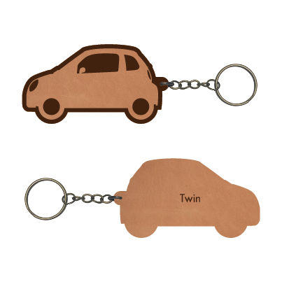 【本革】スズキ ツイン【EC22S系】レザーキーホルダー拍卖