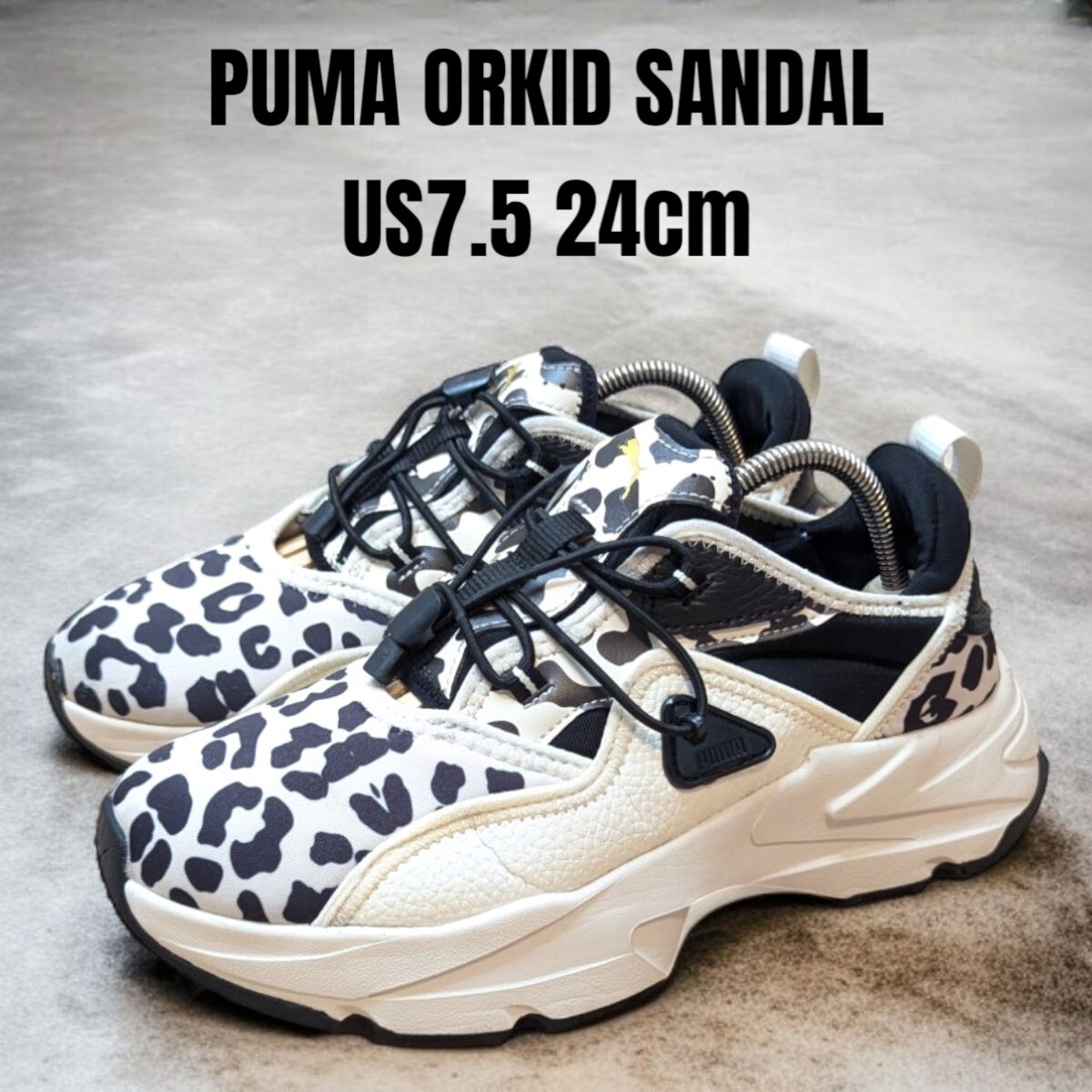 PUMA ORKID SANDAL プーマ オーキッド サンダル 24cm アニマル ヒョウ 豹 レオパード 厚底スニーカー レディース PUMAスニーカー PUMA厚底拍卖