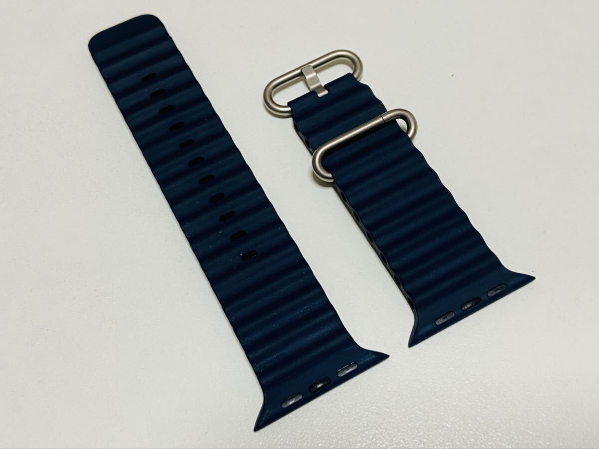 Apple Watch 44mm 45mm 46mm 49mm ブルー オーシャン バンド 純正品 スポーツ ベルト アップルウォッチ チタン チタニウム titanium拍卖