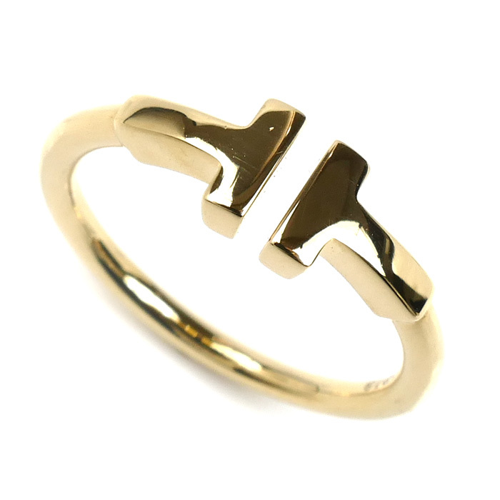 TIFFANY&Co. ティファニー K18YG イエローゴールド Tワイヤー リング・指輪 60147340 11号 3.3g レディース 中古 美品拍卖