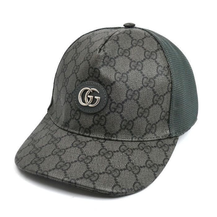 GUCCI グッチ GGスプリーム ベースボールキャップ キャップ グレー 733927 4HAXN 8761 L ユニセックス 中古 美品拍卖
