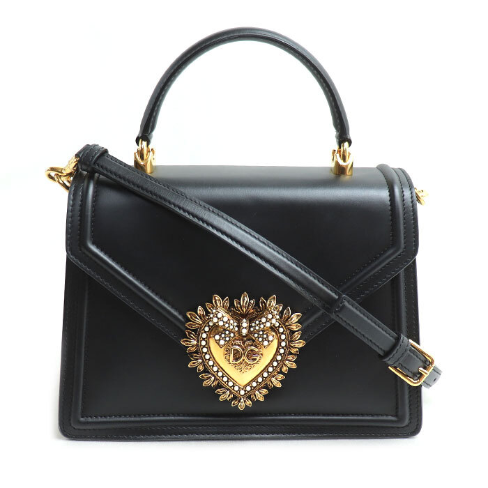 DOLCE&GABBANA ドルチェアンドガッバーナ ディヴォーション 2Wayショルダーバッグ ブラック BB6727AV8931 レディース 中古拍卖