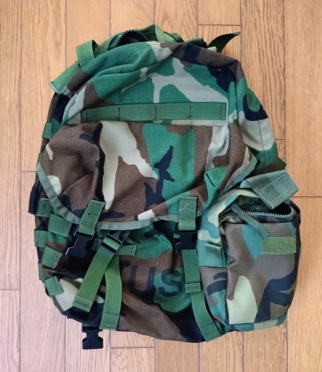 13. アメリカ軍 リュック 実物 アリスパック バックパック ウッドランド迷彩 ポーチ付き 拍卖