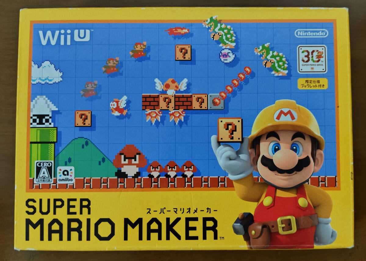 Wii U スーパーマリオメーカー ブックレット付き 外箱傷みあり拍卖