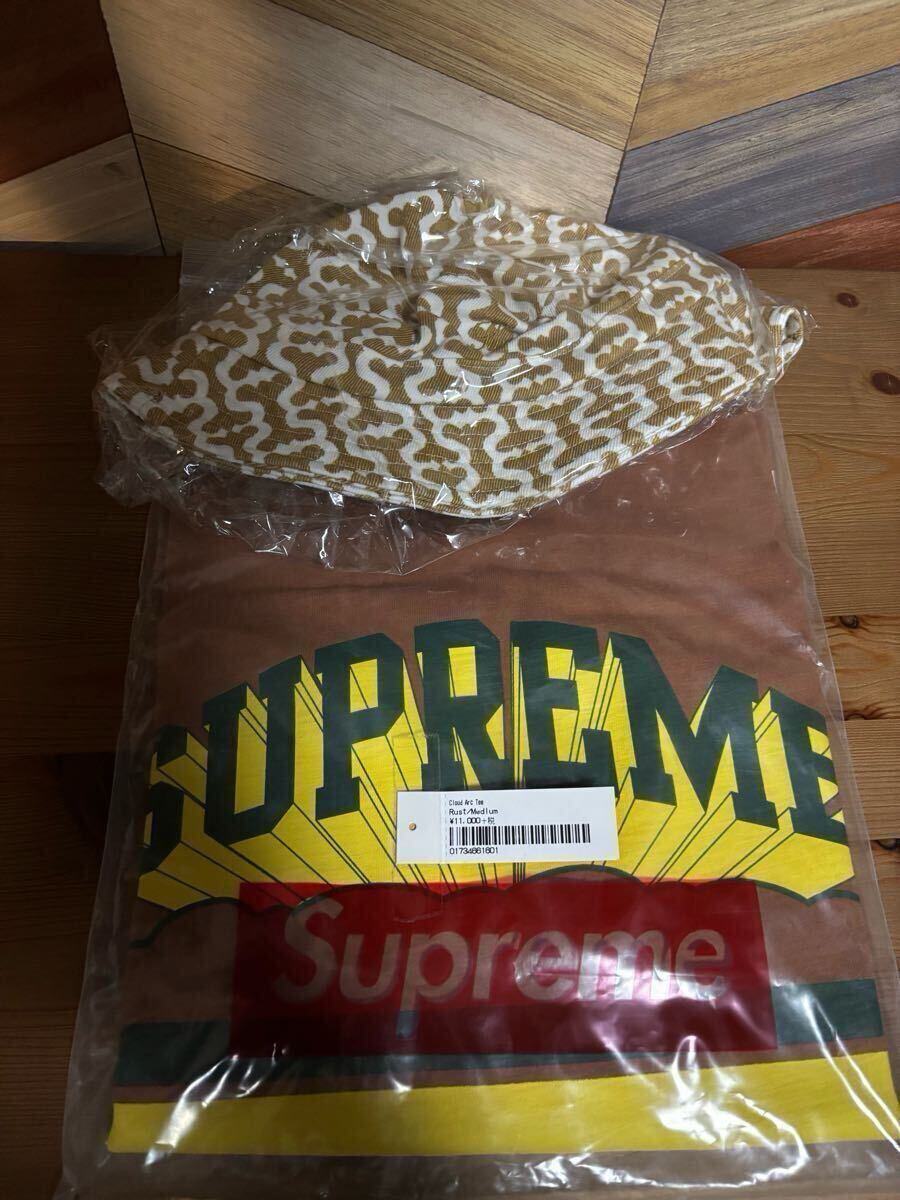 国内正規 新品未使用 supreme cloud arc TEE logo Medium M Twill Crusher hat シュプリーム Tシャツ 25 バーシティ ロゴ ハット SS FW拍卖
