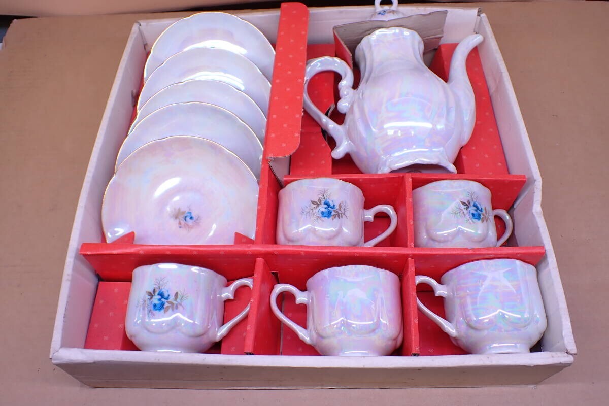 A606# 未使用在庫品 Venus China N.T ポット カップ ソーサー コーヒー ティー兼用拍卖