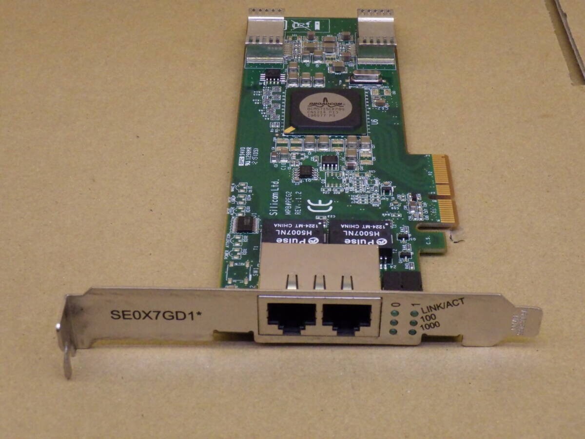 D1041#全国配送230円 動作確認済み Silicom Fujitsu SE0X7GD1 PE-Series PEG2 Dual Port 1000BASE/PCI-E拍卖