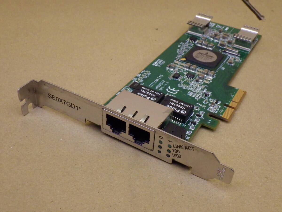 D230#全国配送230円 動作確認済み Silicom Fujitsu SE0X7GD1 PE-Series PEG2 Dual Port 1000BASE/PCI-E拍卖