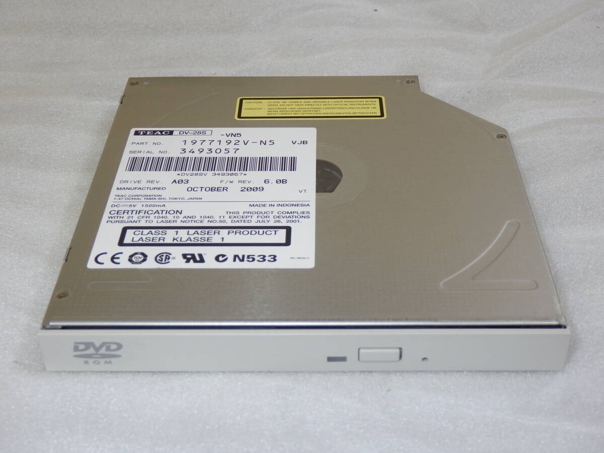 DELL PowerEdge R610/R710等 TEAC DV-28S-V DVDマルチドライブ スリムDVD 動作確認済み#LV50439拍卖