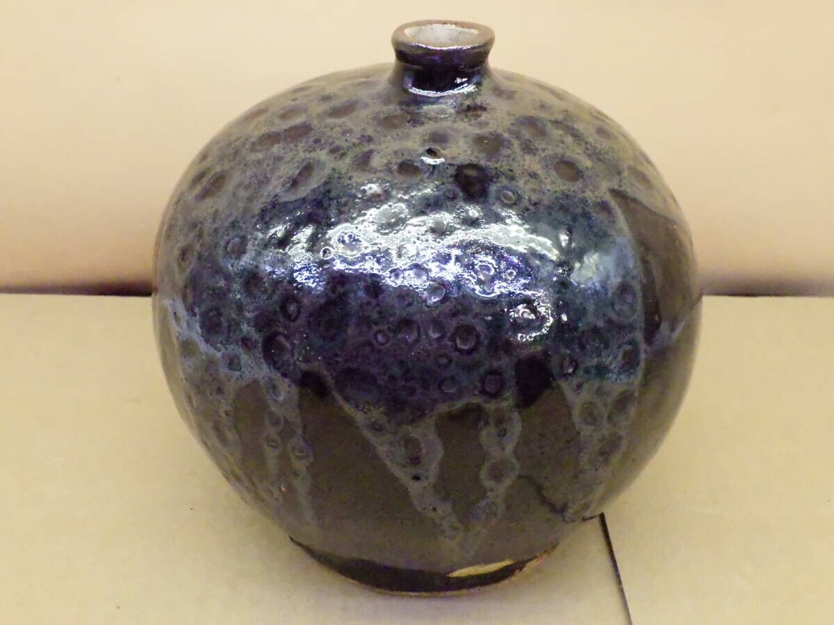 D424#動作確認済み 花瓶焼 花瓶 壺 人気作家拍卖