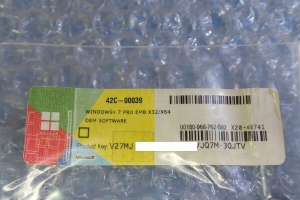 LL1417# 動作確認済み HP Z240 など Tower Workstation 交換対応用 Windows 7 Pro EMB X32/X64 OEM Software 正規プロダクトキーシール拍卖