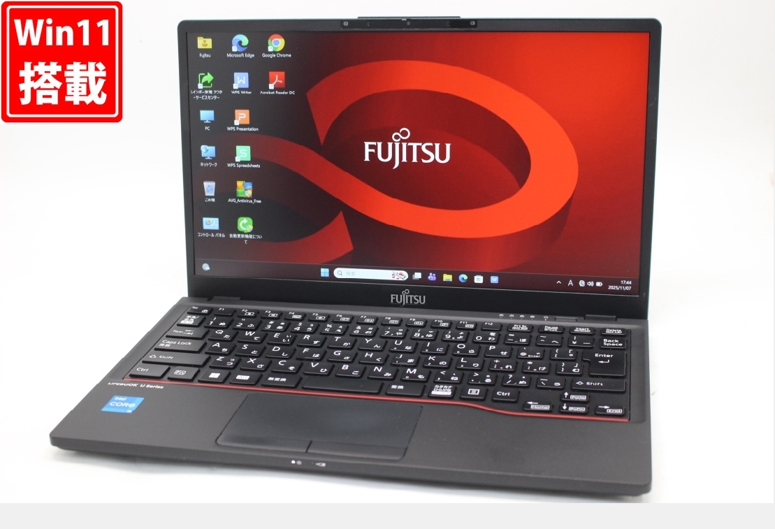 中古訳有 フルHD 13.3型 Fujitsu LIFEBOOK U6313M Win11 10コア 13世代 i5-1345U 16GB NVMe 256GB-SSD カメラ Wi-Fi6 Office付き 管:1878w拍卖