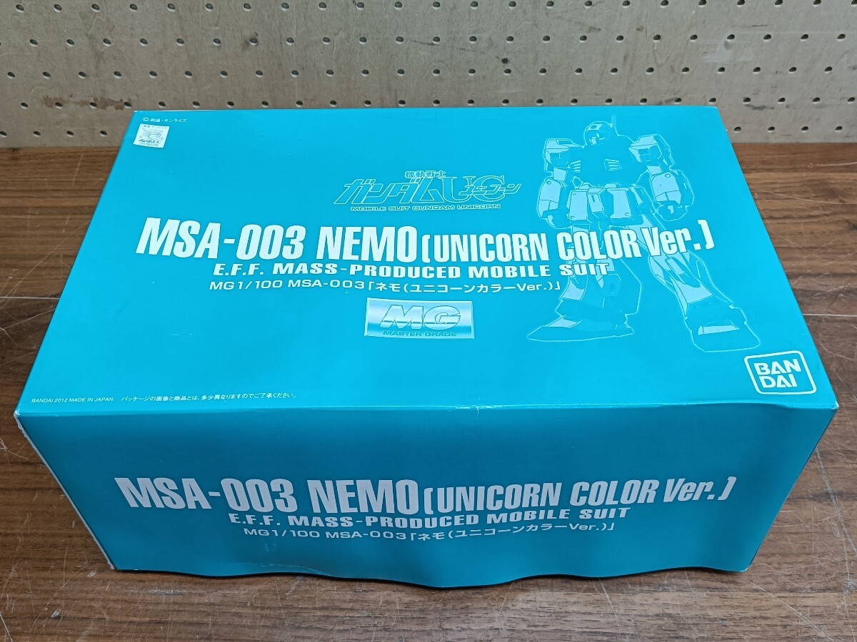 バンダイ 1/100 MG ガンダムUC MSA-003 ネモ ユニコーンカラーver プラモデル 新品拍卖
