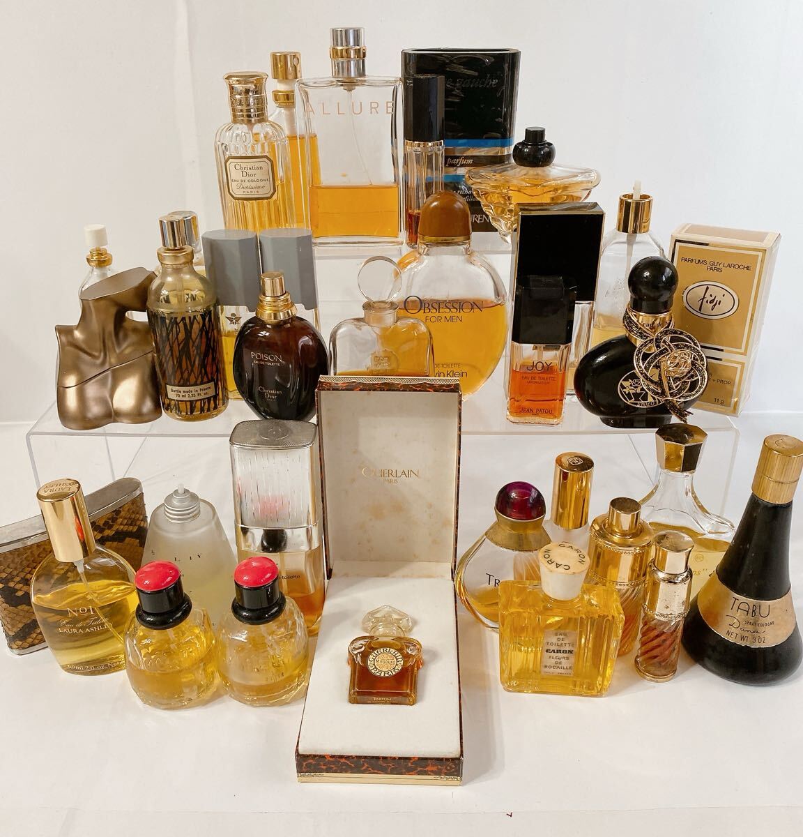 12◆【1スタート】ヴィンテージ香水 CHANEL GUERLAIN Dior JOY Yves Saint Laurent TABU MENARD CalvinKlein 中古香水まとめ拍卖