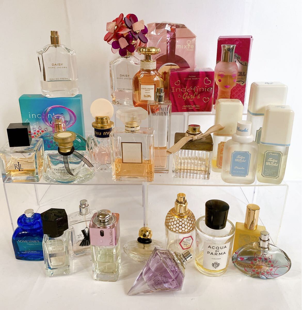 16◆【1スタート】CHANEL COCO Dior miumiu COACH Ralph Lauren Chloe CK YSL Mark Jacobs ANNA SU箱付き 未使用 中古香水まとめ拍卖