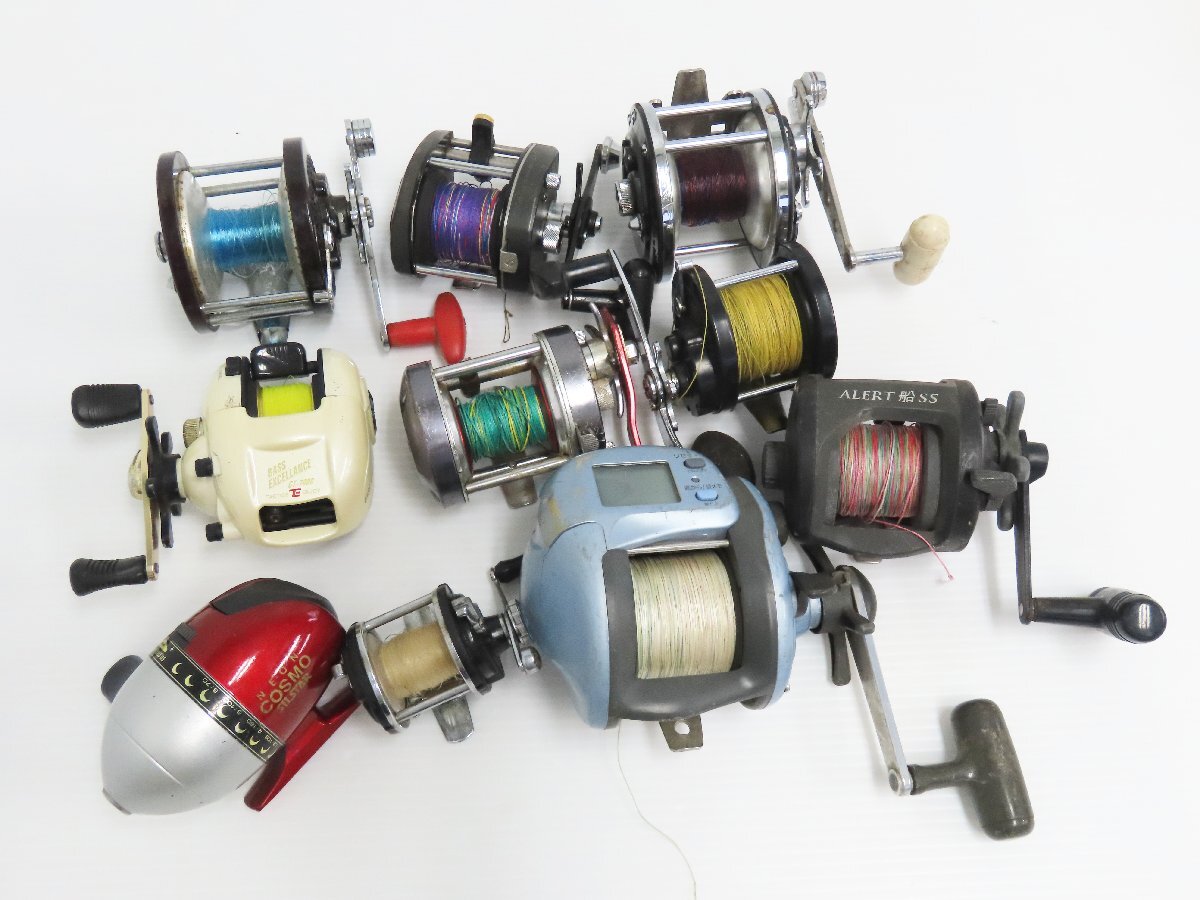 80☆リョービ オリンピック シマノ ダイワ ベイトリール ALERT船など リール ジャンク10個セット☆1113-709拍卖