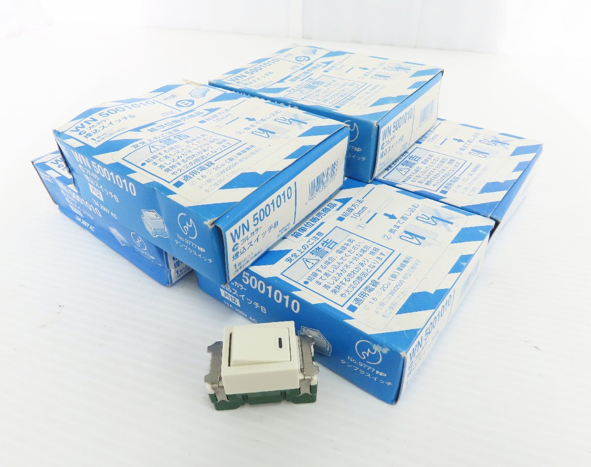 60☆未使用☆ナショナル National 松下電器 フルカラー 埋込スイッチB 片切 WN5001010 10個入 6箱セット 60個◇1108-693拍卖