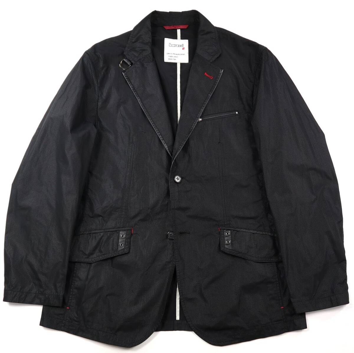 美品★barassi バラシ 羊革使い デザインテーラードジャケット/50(LL)拍卖