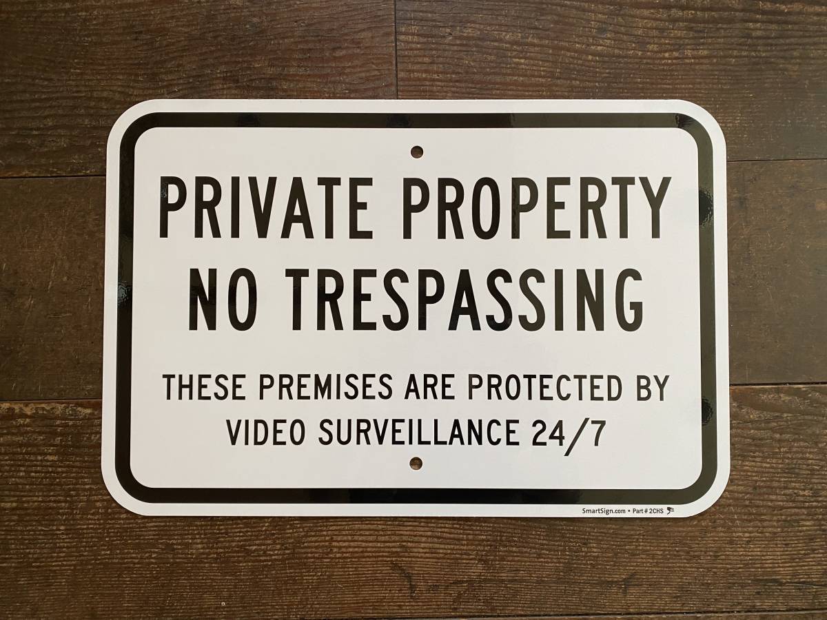 ★新品★アメリカ 看板 PRIVATE PROPERTY 私有地 立入禁止 ストリートサイン ウォールサイン 標識 ガレージ 世田谷 インテリア USA SA-42拍卖