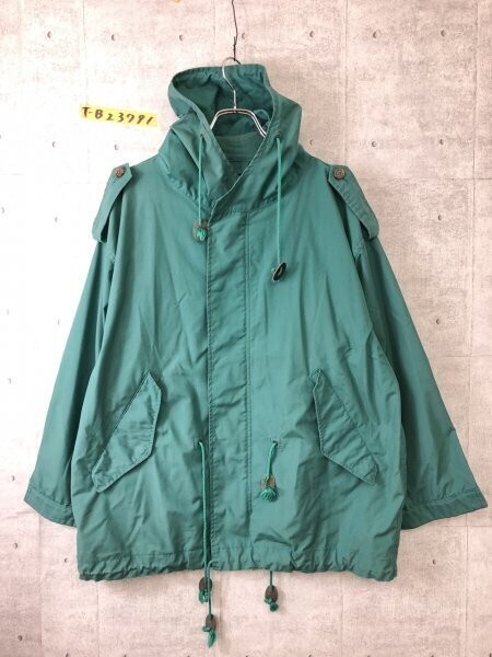 MAC HOPE メンズ フード付き 比翼ジップ ジャケット M グリーン拍卖