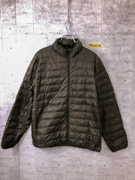 Jueg メンズ ジップ ダウンジャケット 大きいサイズ LL カーキ拍卖