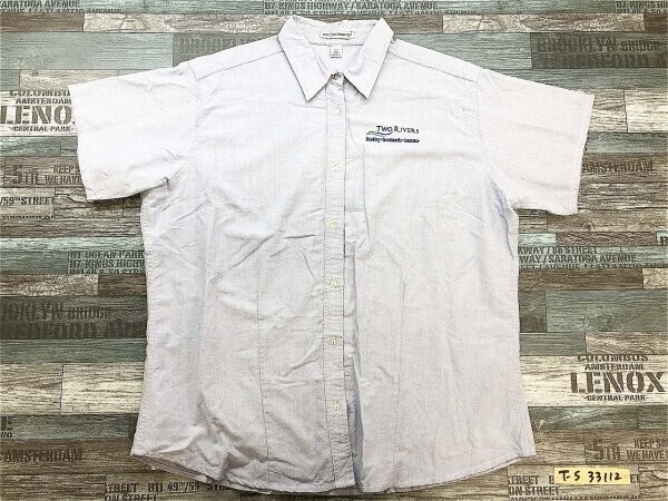 PORT AUTHORITY メンズ 胸刺繍 シャンブレーシャツ 大きいサイズ XXL 水色拍卖