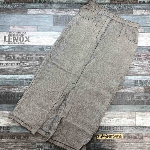 伊太利屋 レディース リネン混 レオパード使い スリット タイトロングスカート 9 茶白拍卖