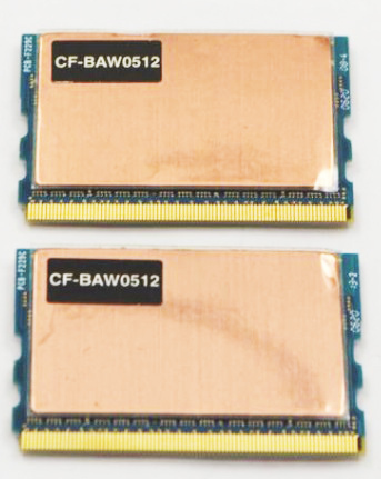 【中古】Panasonic 純正メモリ PC2-4200/DDR2-533 CF-BAW0512 512mb 2枚セット 計1GB DDR2 SDRAM 172Pin拍卖