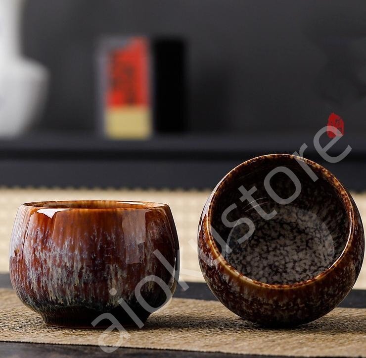 職人手作り 上質 抹茶茶碗 曜変天目茶碗 茶道具 お茶碗 茶道 茶碗 窯変天目茶碗 油滴天目 茶道具 茶器 工芸品 初心者 酒器 陶芸用品##A01拍卖