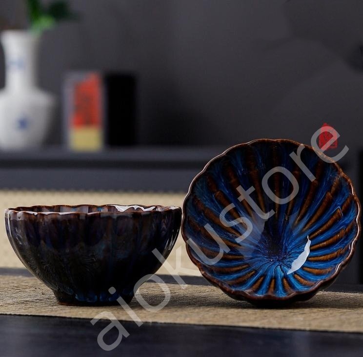 職人手作り 上質 抹茶茶碗 曜変天目茶碗 茶道具 お茶碗 茶道 茶碗 窯変天目茶碗 油滴天目 茶道具 茶器 工芸品 初心者 酒器 ##A04拍卖