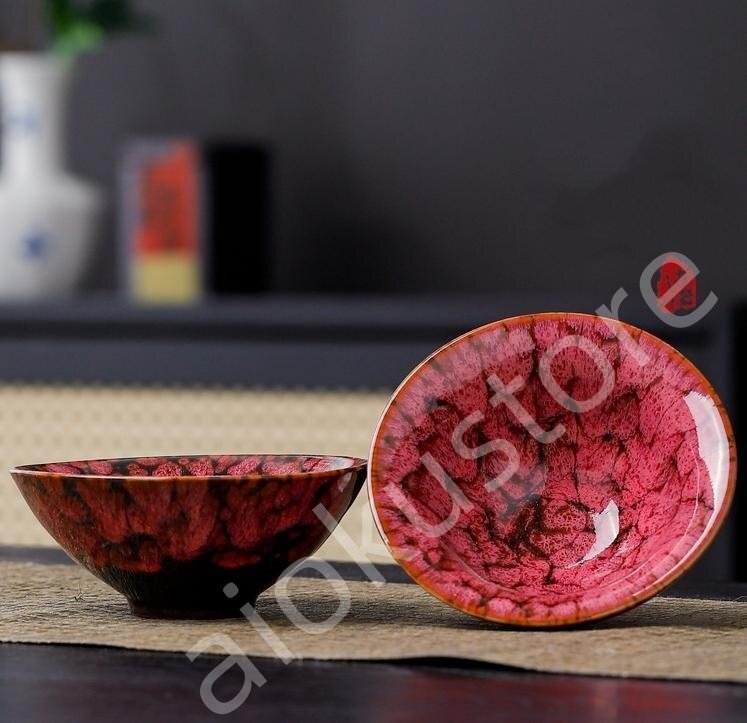 職人手作り 上質 抹茶茶碗 曜変天目茶碗 茶道具 お茶碗 茶道 茶碗 窯変天目茶碗 油滴天目 茶道具 茶器 工芸品 初心者 酒器 ピンク##A03拍卖