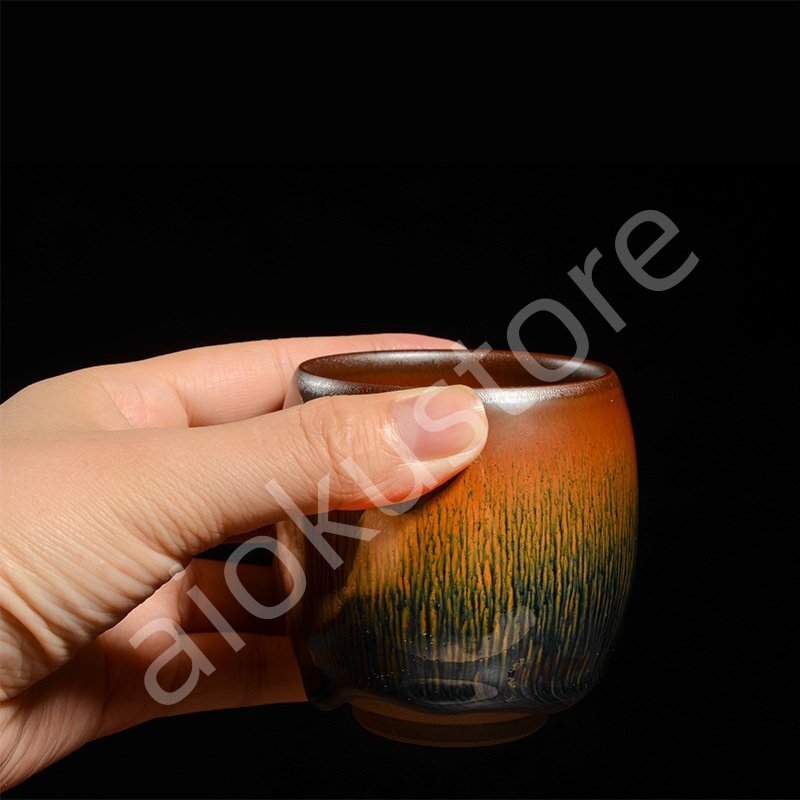 新作 抹茶碗 天目茶碗 曜変天目茶碗 茶道具 お茶碗 国宝 茶道 茶碗 窯変天目茶碗 油滴天目 茶道具 茶器 初心者 酒器 陶芸用品##027拍卖