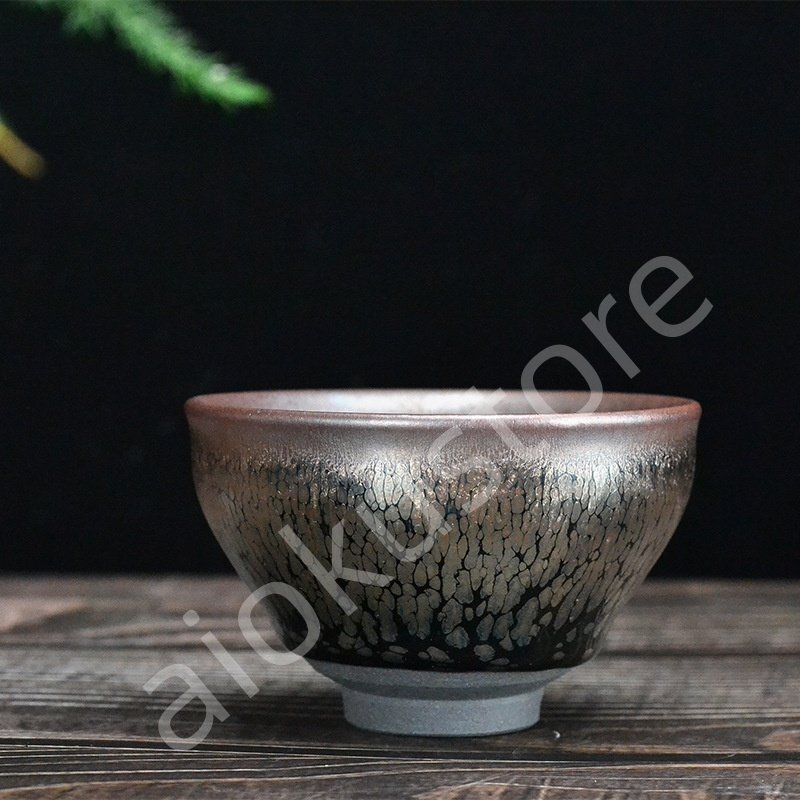 抹茶碗 抹茶茶碗 天目茶碗 曜変天目茶碗 茶道具 お茶碗 国宝 茶道 茶碗 窯変天目茶碗 油滴天目 茶道具 茶器 初心者 酒器 陶芸用品##011拍卖