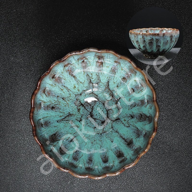 新品 職人手作り 抹茶茶碗 曜変天目茶碗 茶道具 お茶碗 茶道 茶碗 窯変天目茶碗 油滴天目 茶道具 茶器 初心者 酒器 陶芸用品##028拍卖