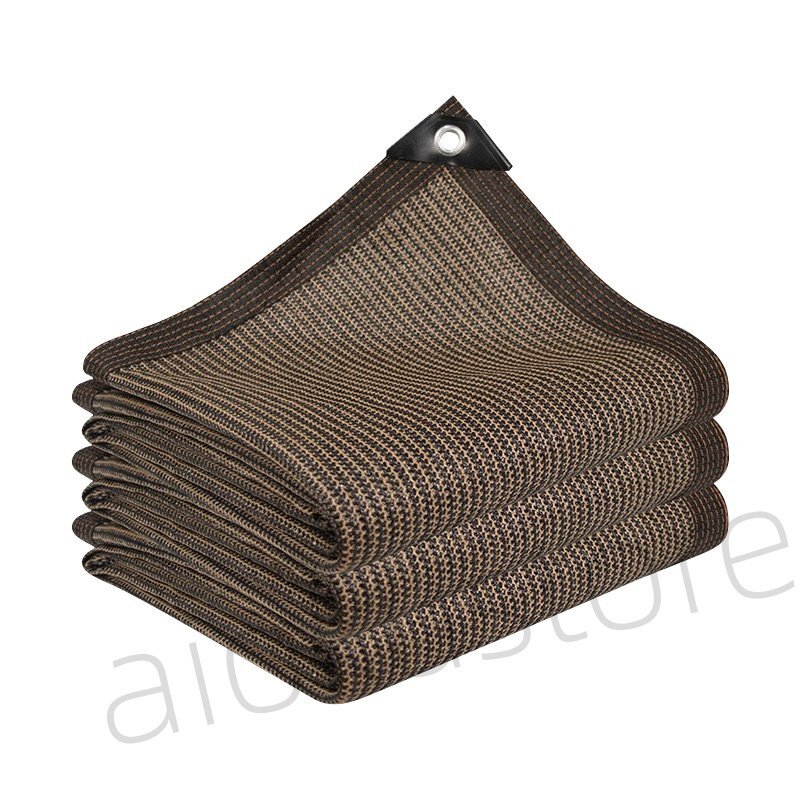 3x4m ポリエチレン 遮光ネット 日除けネット 日焼け止め 農業用 園芸 ル保護ネット 抗紫外 遮光ネット 日除けシェード ブラウン##P010拍卖