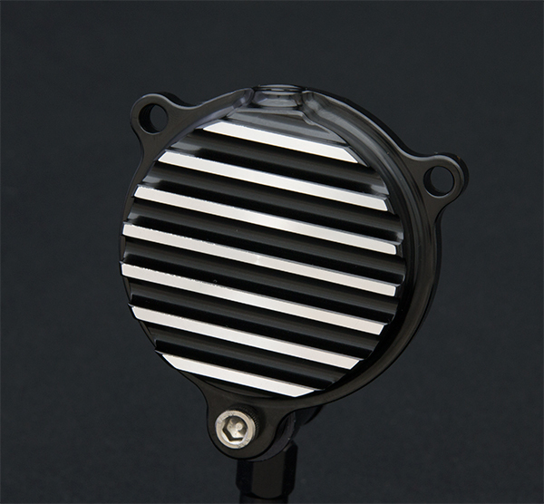 SR400 SR500 削出しオイルフィルターカバーFinブラックSanding拍卖