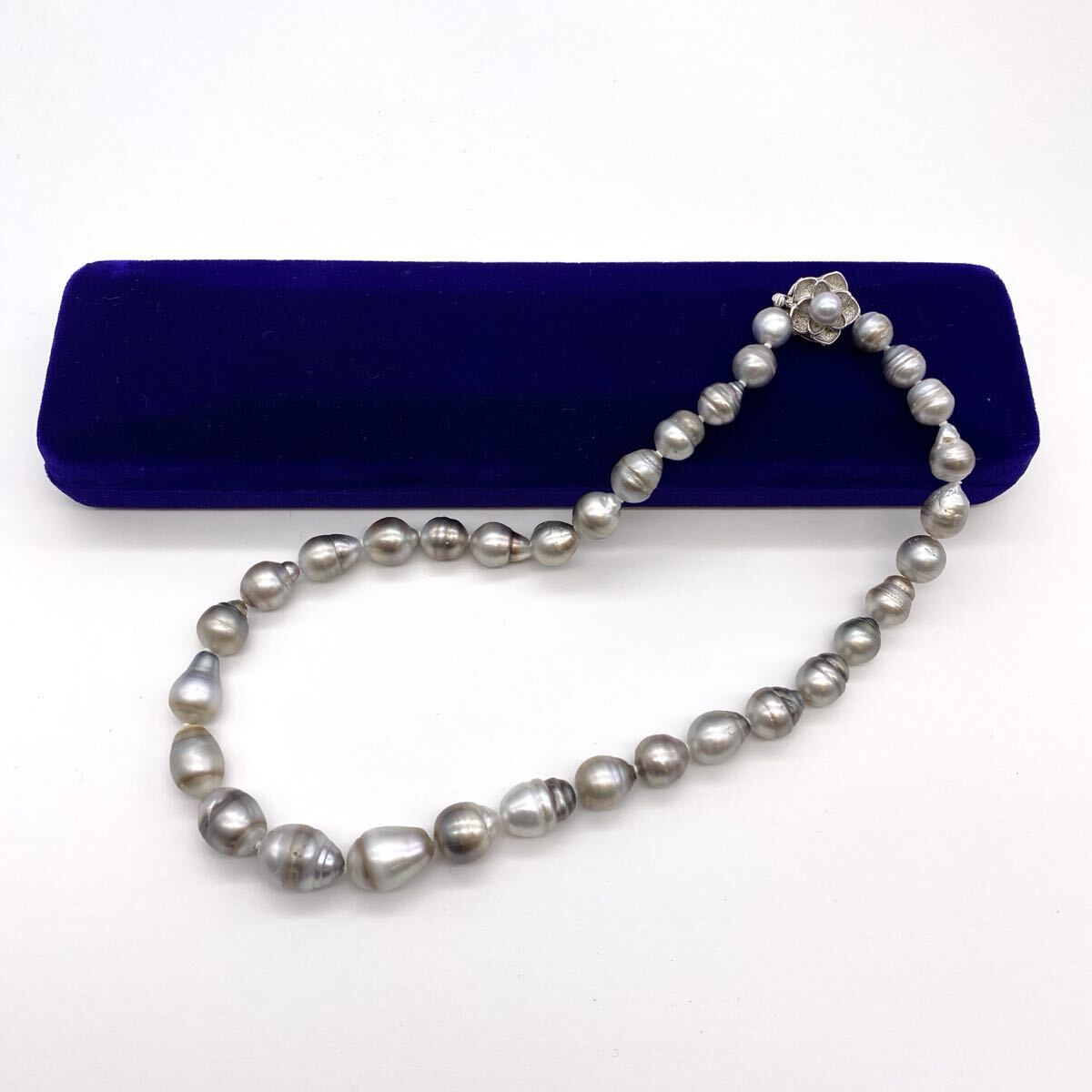 【B-19】 南洋真珠 白蝶 バロックパール ネックレス 70g 真珠 アクセサリー拍卖