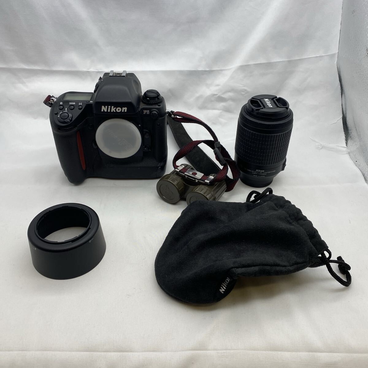 【V-12】 Nikon F5 MF-28付き カメラ ボディ レンズ DX 55-200mm 1:4-5.6G ED ニコン 一眼レフ 動作未確認拍卖