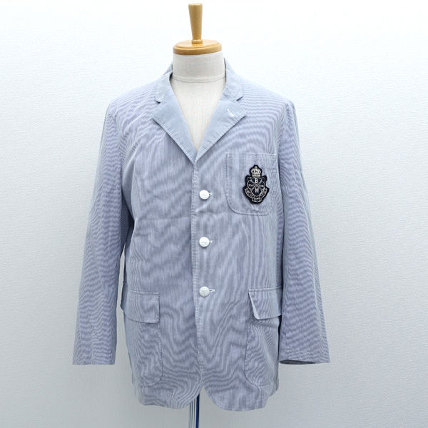 ★ ボートハウス テーラードジャケット ワッペン ストライプ ブルー サイズXL (0220539546)拍卖