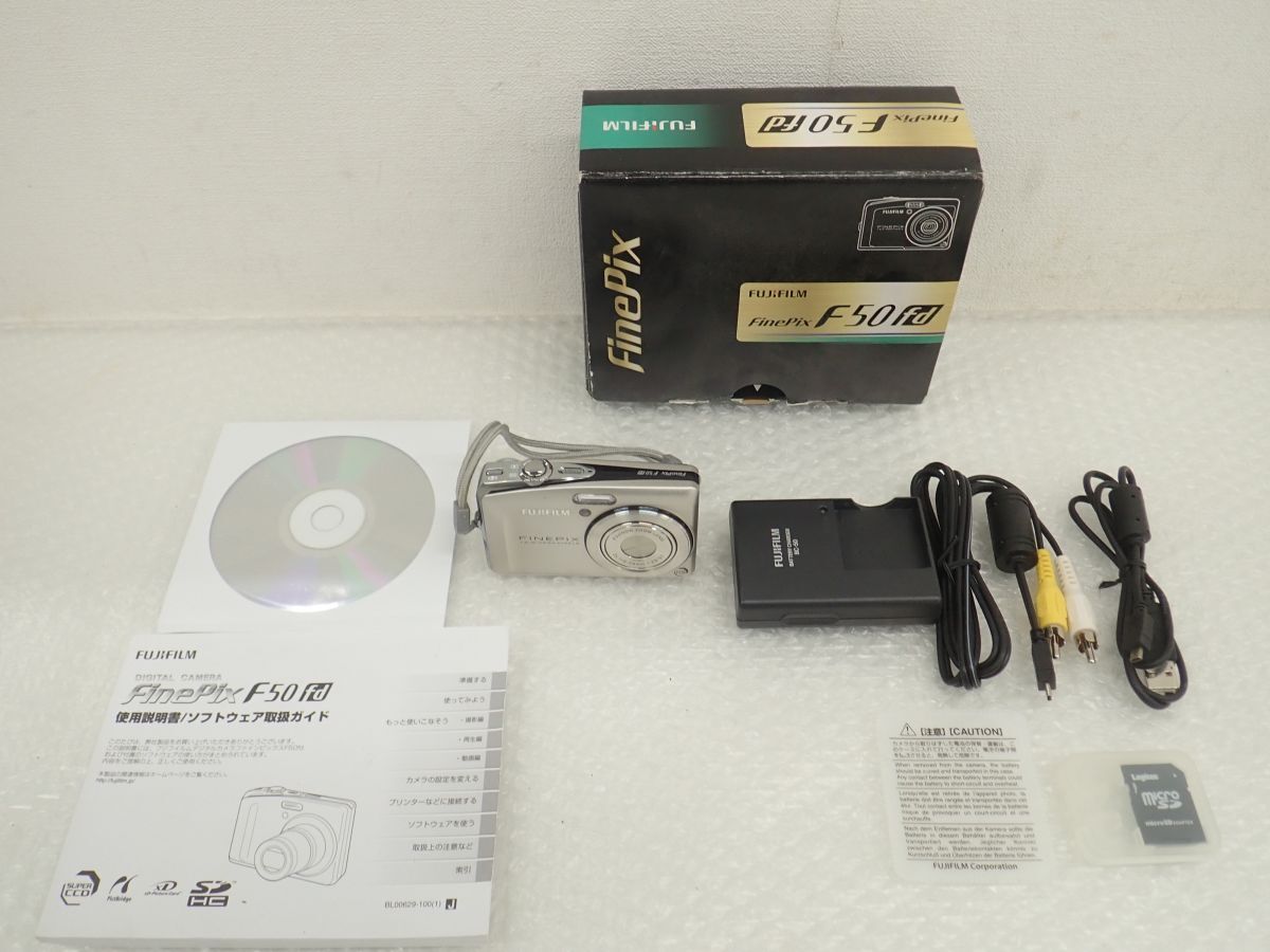 K103-60 動作確認済み FUJIFILM FinePix F-50fd シルバー コンパクトデジタルカメラ 富士フィルム 充電器・バッテリー・SDカード拍卖