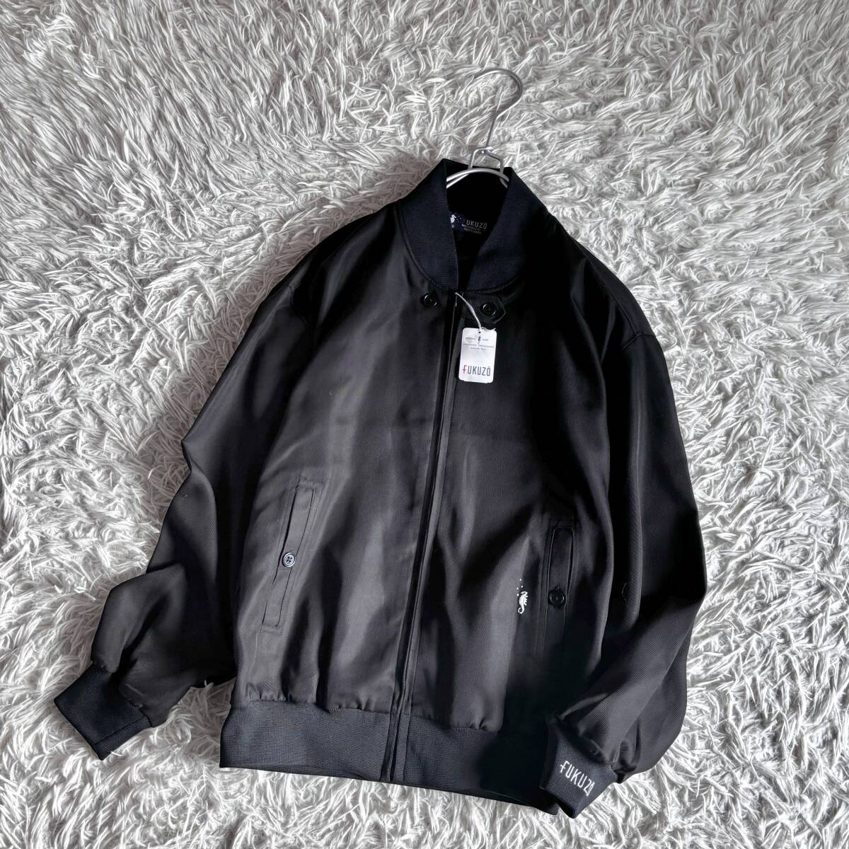 ③ 新品 横浜元町 FUKUZO フクゾー スウィングトップ ブルゾン アウター 黒 M拍卖