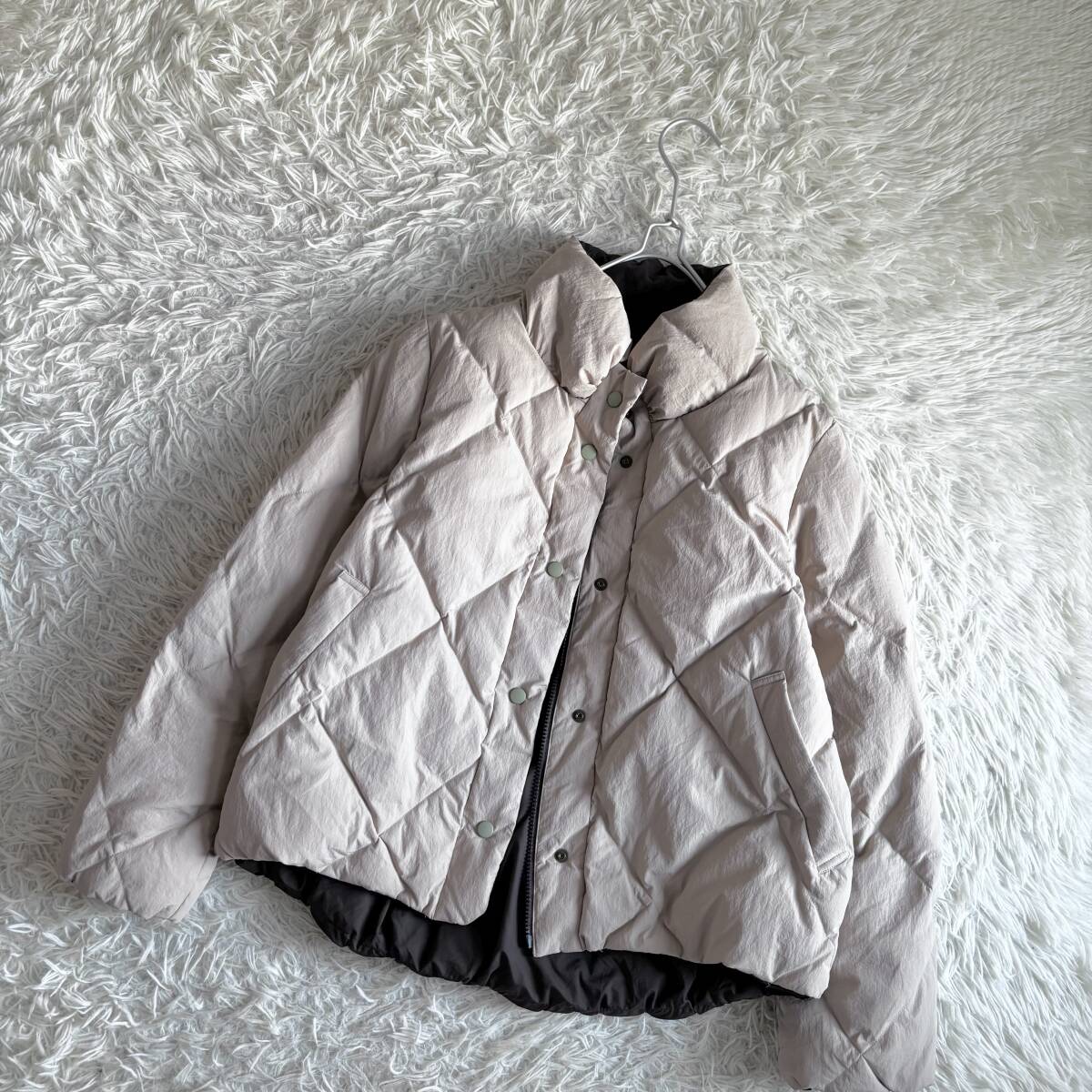 ⑤ 極美品 ヒロコビス HIROKOBIS コシノヒロコ リバーシブル ダウン ジャケット アウター 9拍卖