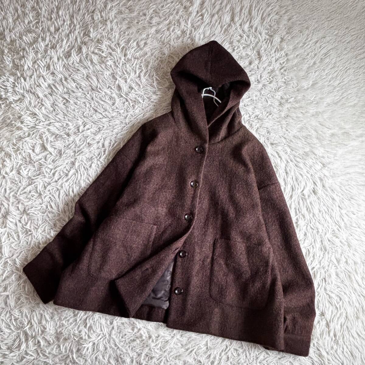 ⑥ 極美品 サンバレー SUN VALLEY フーディー ジャケット コート ワイド アウター M拍卖