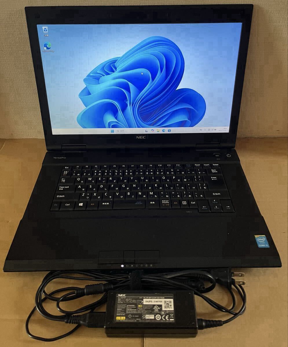 動作品 NEC VersaPro VK25LXZCJ Corei3-4100m 2.5GHz SSD128GB(mSATA) メモリ4GB Wi-Fi4(802.11n) Windows11 モニタ15.6’’ DVD-ROM拍卖