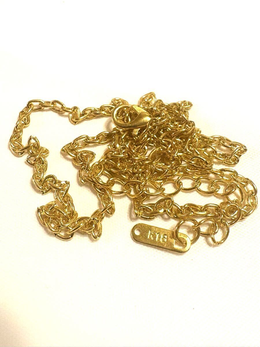 【1円スタート】K18刻印 男女兼用ネックレス GF おしゃれ ゴールド アクセサリー 美品 金アクセ 拍卖