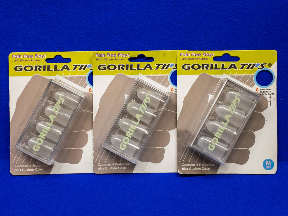 3Q売切!税無し◇【未開封】Gorilla Tips Medium Clear フィンガープロテクター 3パック★★1108-2拍卖