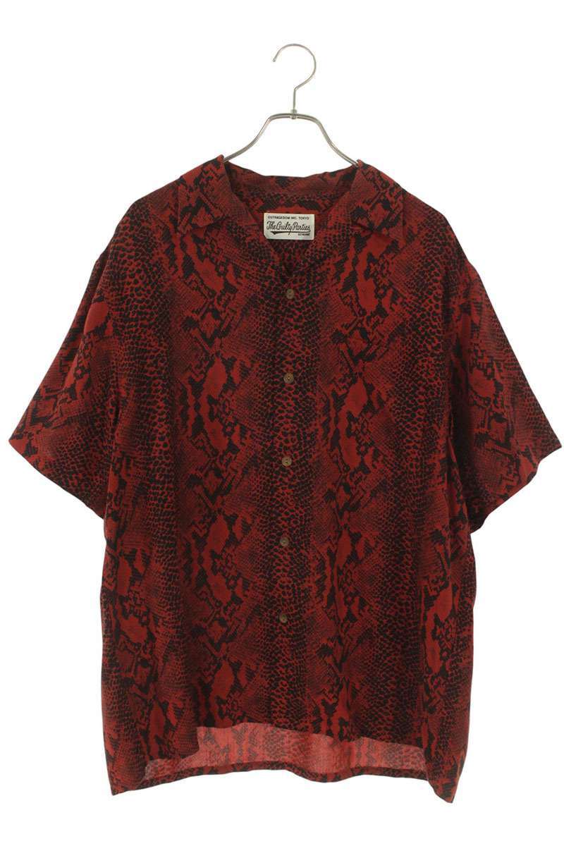 ワコマリア サイズ:L 21SS 21SS-WMS-HI07 パイソン柄ハワイアン半袖シャツ 中古 BS99拍卖