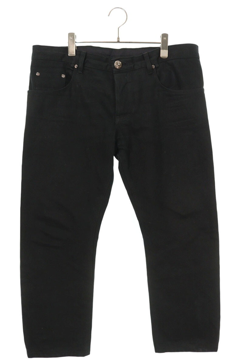 クロムハーツ サイズ:36インチ JEAN STRTLG FBRC クロスボールボタンデニムパンツ 中古 FK04拍卖