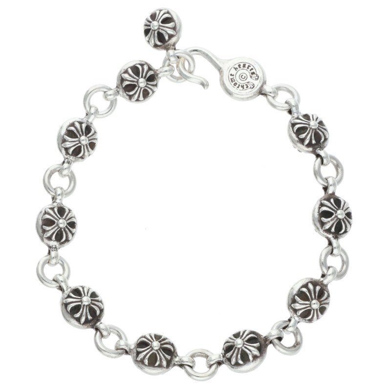 クロムハーツ NO2 BALL #2クロスボール シルバーブレスレット 中古 SS07拍卖